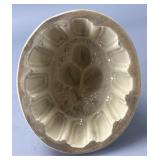 Oval Ceramic Food Mold with Pedestal Base