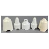 Set of 5 Ceramic Pie Funnels, approx 3 inches
