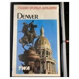TWA Denver Travel Poster, Mid-20th Century