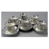 Wedgwood Porcelain Coffee Cups with Saucers