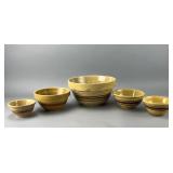 Set of Yellowware Mixing Bowls
