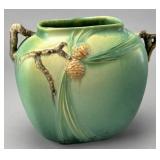 Roseville Pinecone Pattern Vase, 8' tall