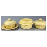 Le Cachet Yellow Ceramic Terrines, Set of 3