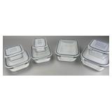 Glass Storage Containers, Set of 7