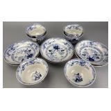 Real Ironstone China Bowls and Plates Set, 234'