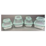 Glass Storage Containers, 8 Piece Set, 8' long