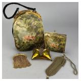 Sanders Ballou Painted Handbag & Compacts