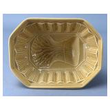 Yellow Glazed Ceramic Relief Dish