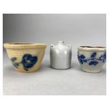 B. Stahr Pottery Stoneware Bowl & 2 Vessels