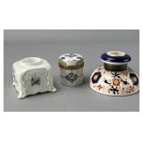 Limoges Porcelain Container and Two Others
