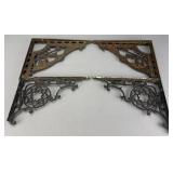 Pair of Decorative Metal Shelf Brackets