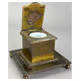 Bradley & Hubbard Brass Inkwell
