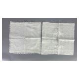 Whitework Embroidered Linen Pillow Covers 16', 18'
