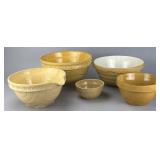 Set of Yellow Ware Mixing Bowls