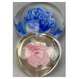 Dynasty Gallery Glass Paperweights, Pair