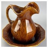 Morton Ceramic Pitcher and Bowl Set, 13 inches