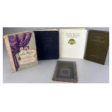 Group of Five Vintage Cookbooks, 9 inches
