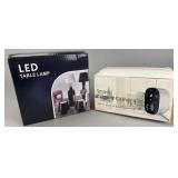 LED Table Lamp and Smart Battery Camera