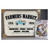 Kirkland's Farmers Market Sign Set, 8x12 inches