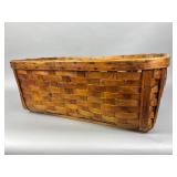 Woven Wood Rectangular Splint Utility Basket