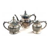 Antique Victorian Silverplated Tea Service 19th C.