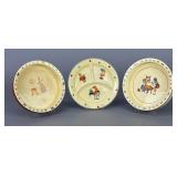 Crown Pottery Children's Alphabet Plate & Bowls
