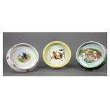 3 German Children's Porridge Bowls