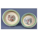 Roseville Pottery Nursery Rhyme Bowls
