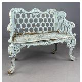 Antique Kramer Brothers Cast Iron Garden Bench