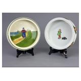 2 Antique German and Austrian Baby Bowls