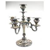 Victor Silver Art Nouveau Silverplated Candelabra