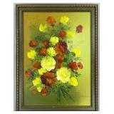 L. Herbert Floral Still Life Oil Painting