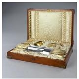 Mahogany Presentation Chest with Flatware