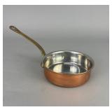 Copper Cook Copper Sautï¿½ Pan with Brass Handle