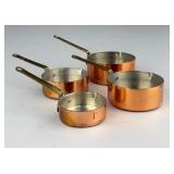 Copper Measuring Cups with Brass Handles