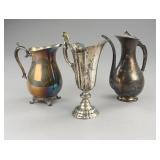 Silverplated Coffee Pot & 2 Water Pitchers