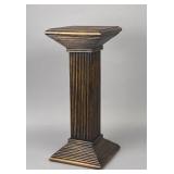 Brown Stained Wood Pedestal Stand 24-1/4' (H)