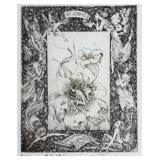 Marina Terauds (MICH, b. 1961) Bookplate Engraving