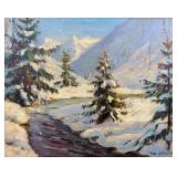 Theo Kirkoff Winter Landscape Oil Painting
