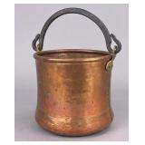 Antique Hand-Hammered Copper Cauldron