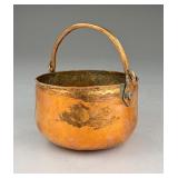 Antique Hand-Forged Copper Cauldron Swing Handle