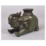 Carved Indian Soapstone Elephant Incense Censor