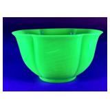 Steuben Glass Quatrefoil 6415 Green Art Glass Vase