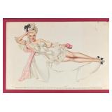 Vargas Pin-Up Illustration for DuBarry Was a Lady