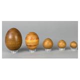 Turned Wood Nesting Egg Set