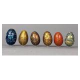 Ukrainian Pysanky-Style Hand-Painted Wood Eggs