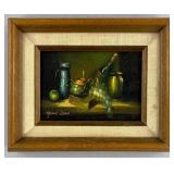 Frank Lean Still Life Oil Painting on Board