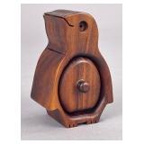 Arlene Brand Wooden Penguin Stamp Box 1982