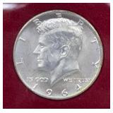 1964 Kennedy Half Dollar, BU, 90% Silver
