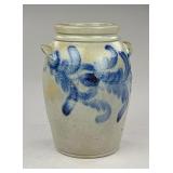 Antique Salt-Glazed Stoneware Alexandria Style Jar